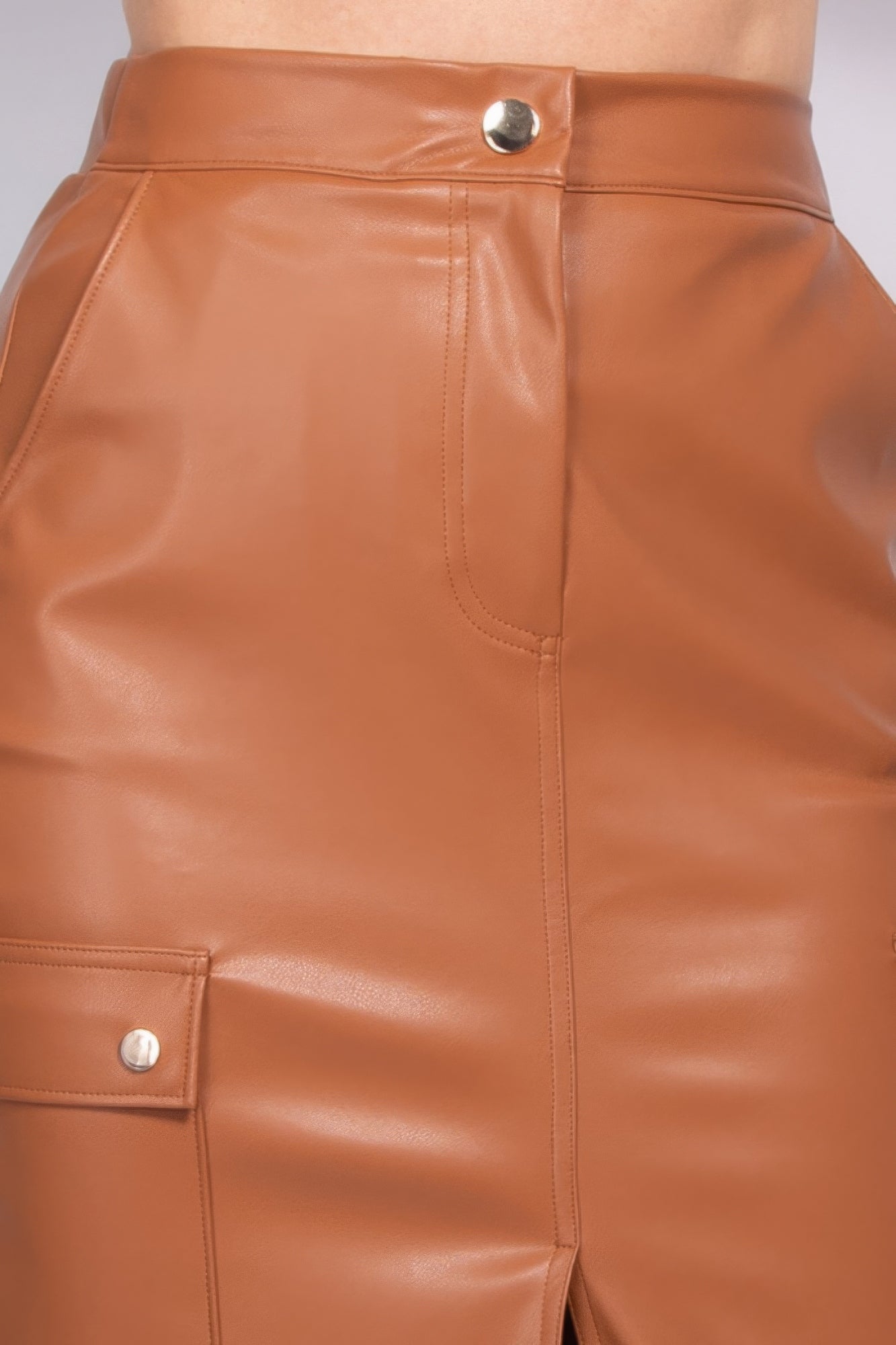 Finn Faux Leather Cargo Skirt