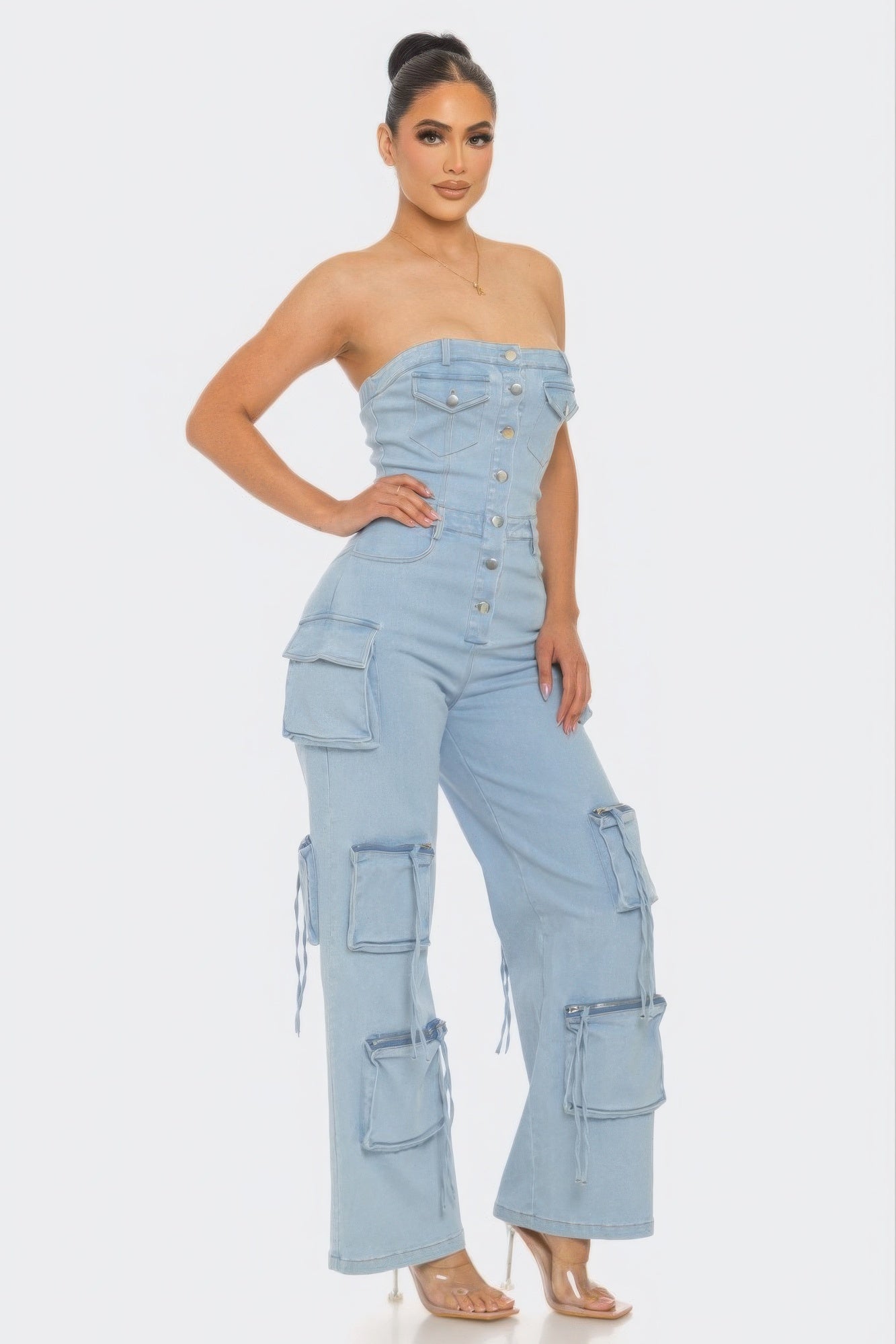 Shylyn Stretch Denim Jumpsuit