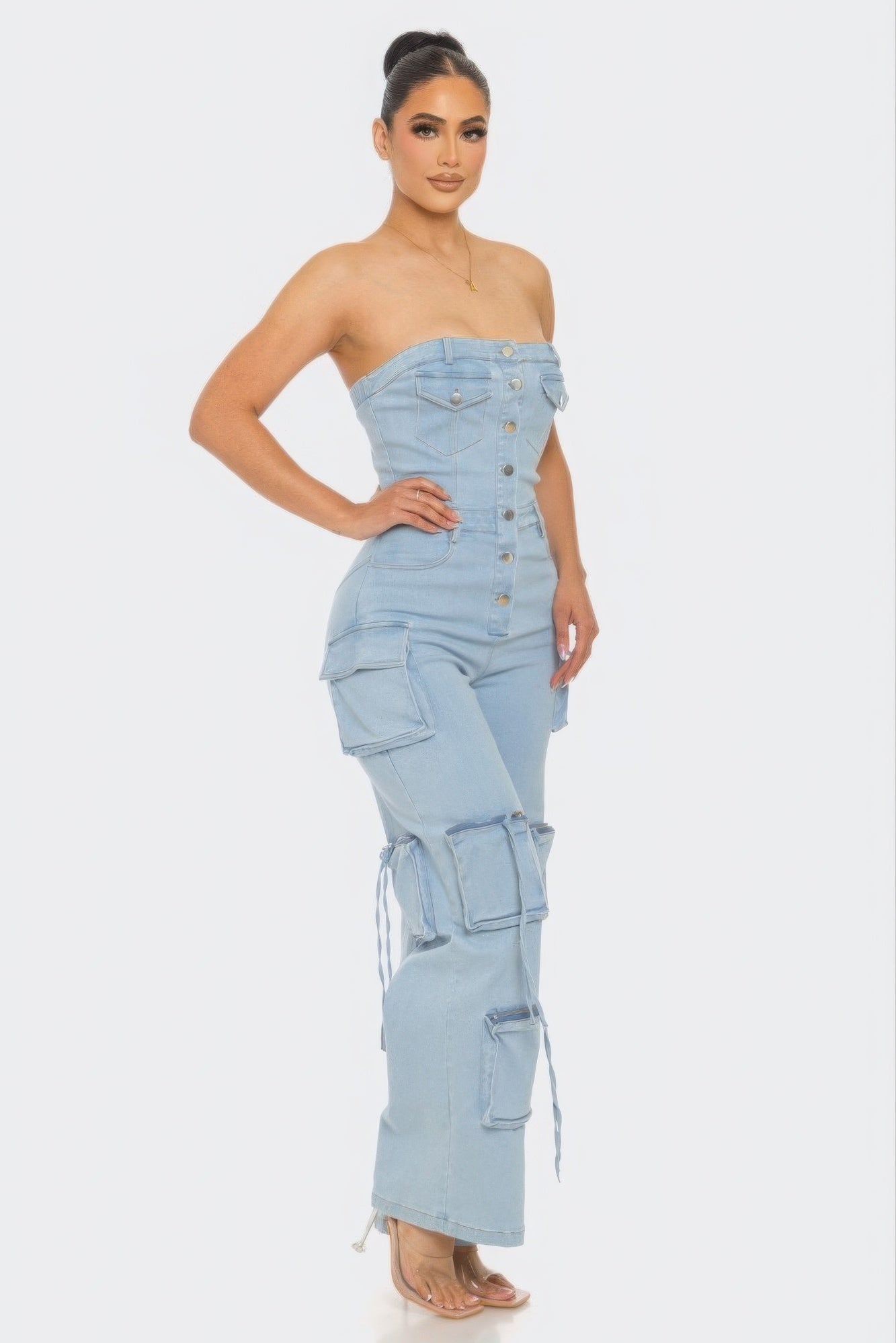 Shylyn Stretch Denim Jumpsuit