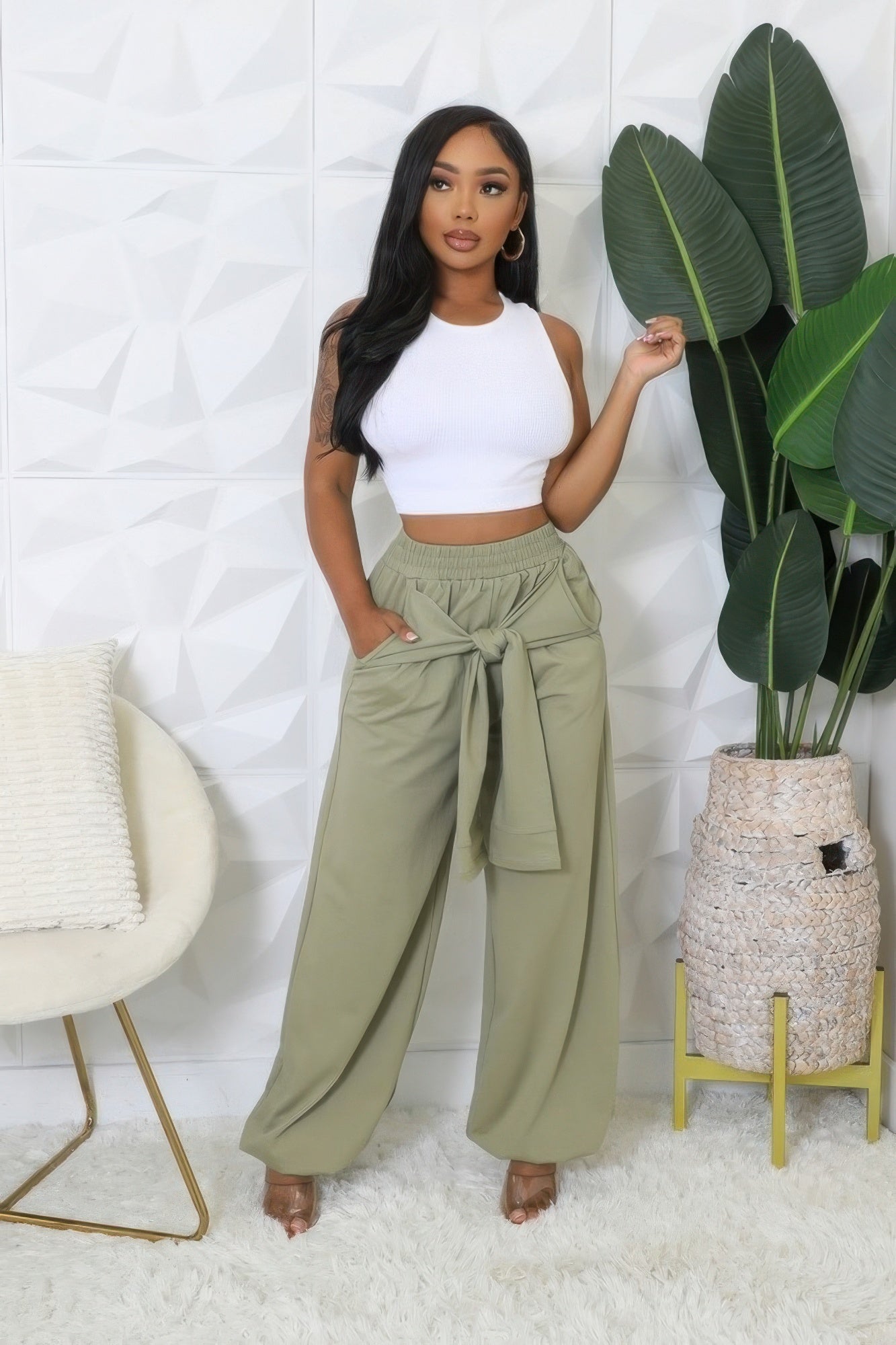 Harper High-Waisted Stretch Pants