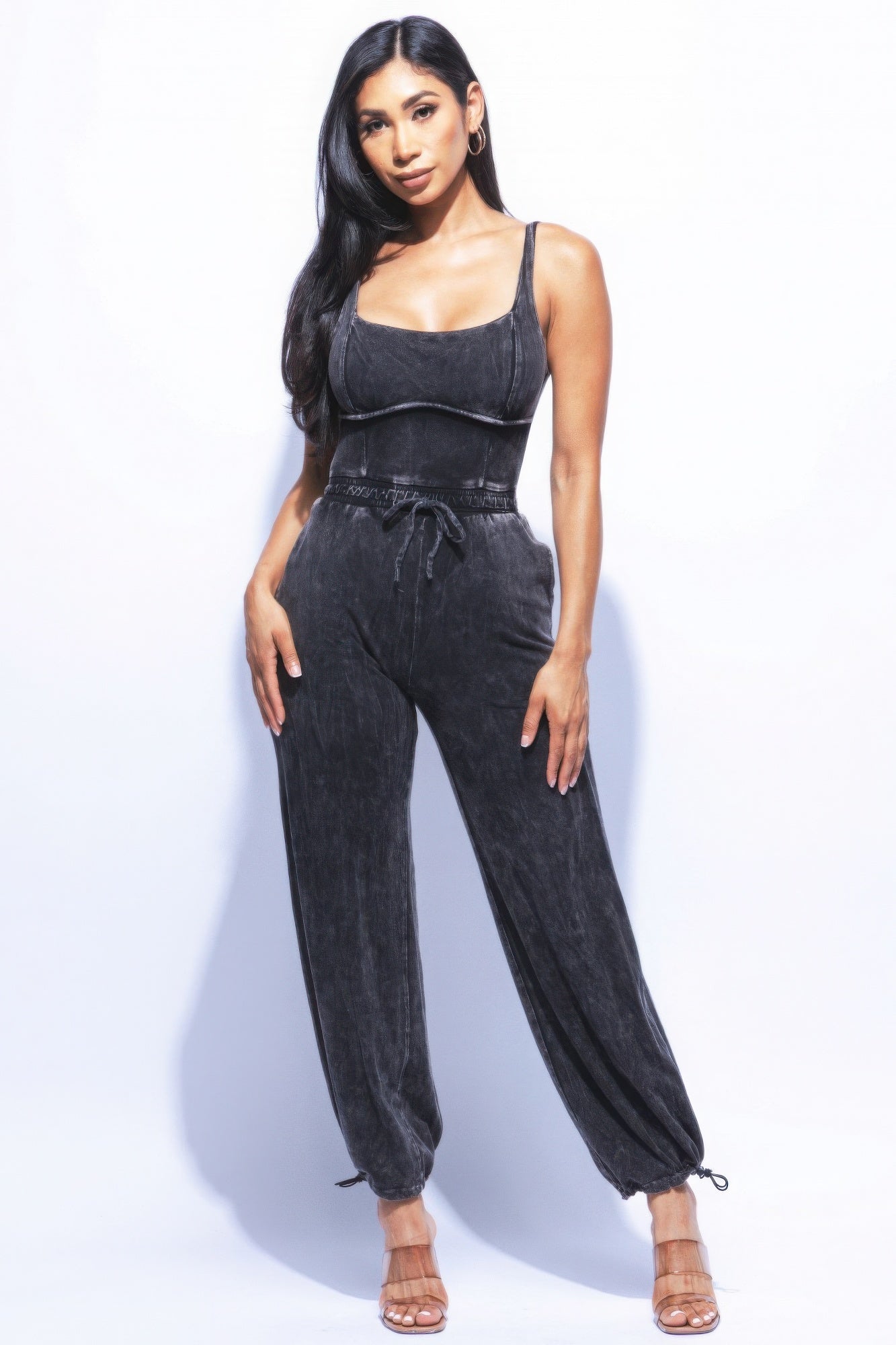 Willow Washed Denim Jumpsuit