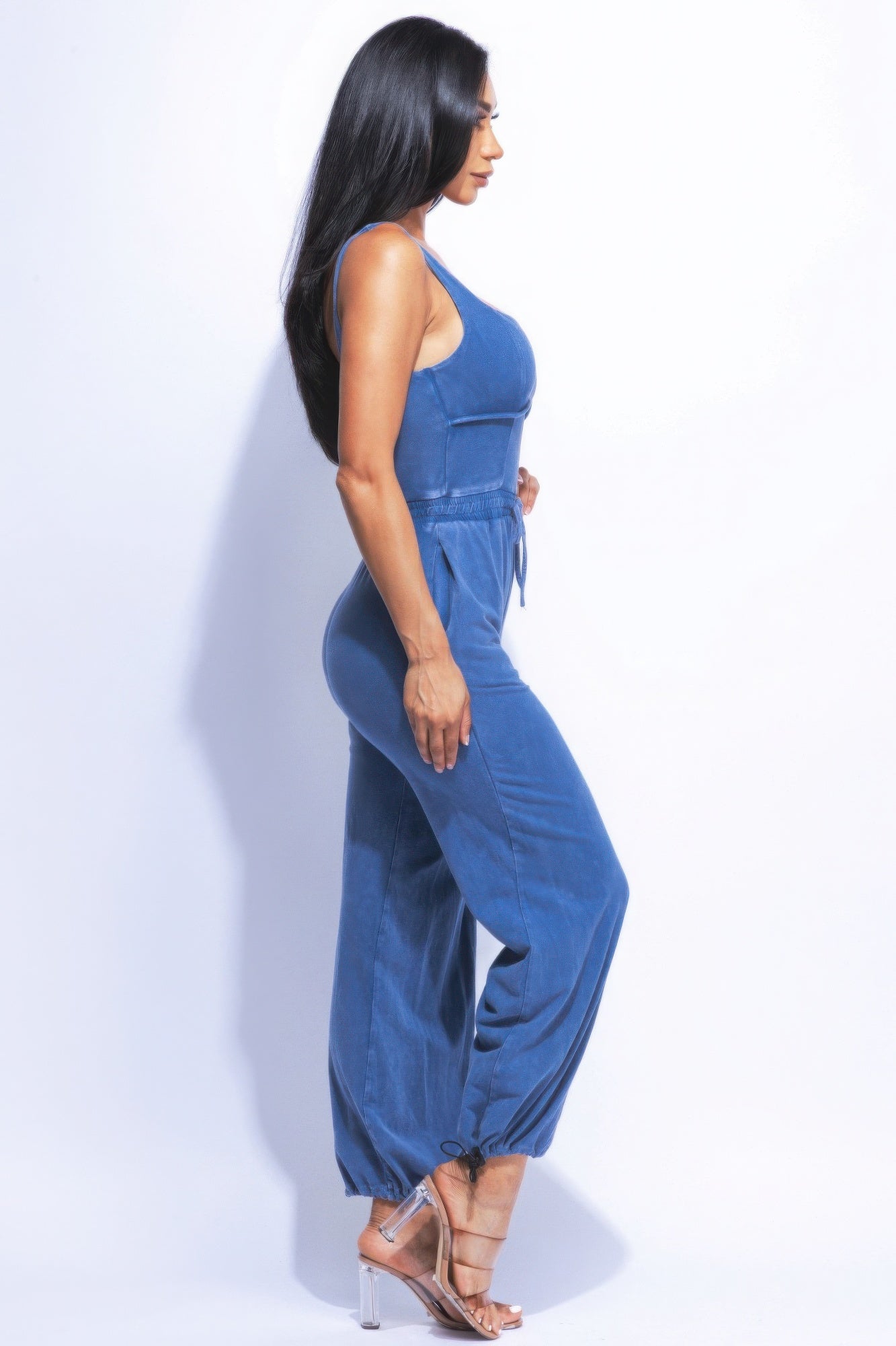 Willow Washed Denim Jumpsuit