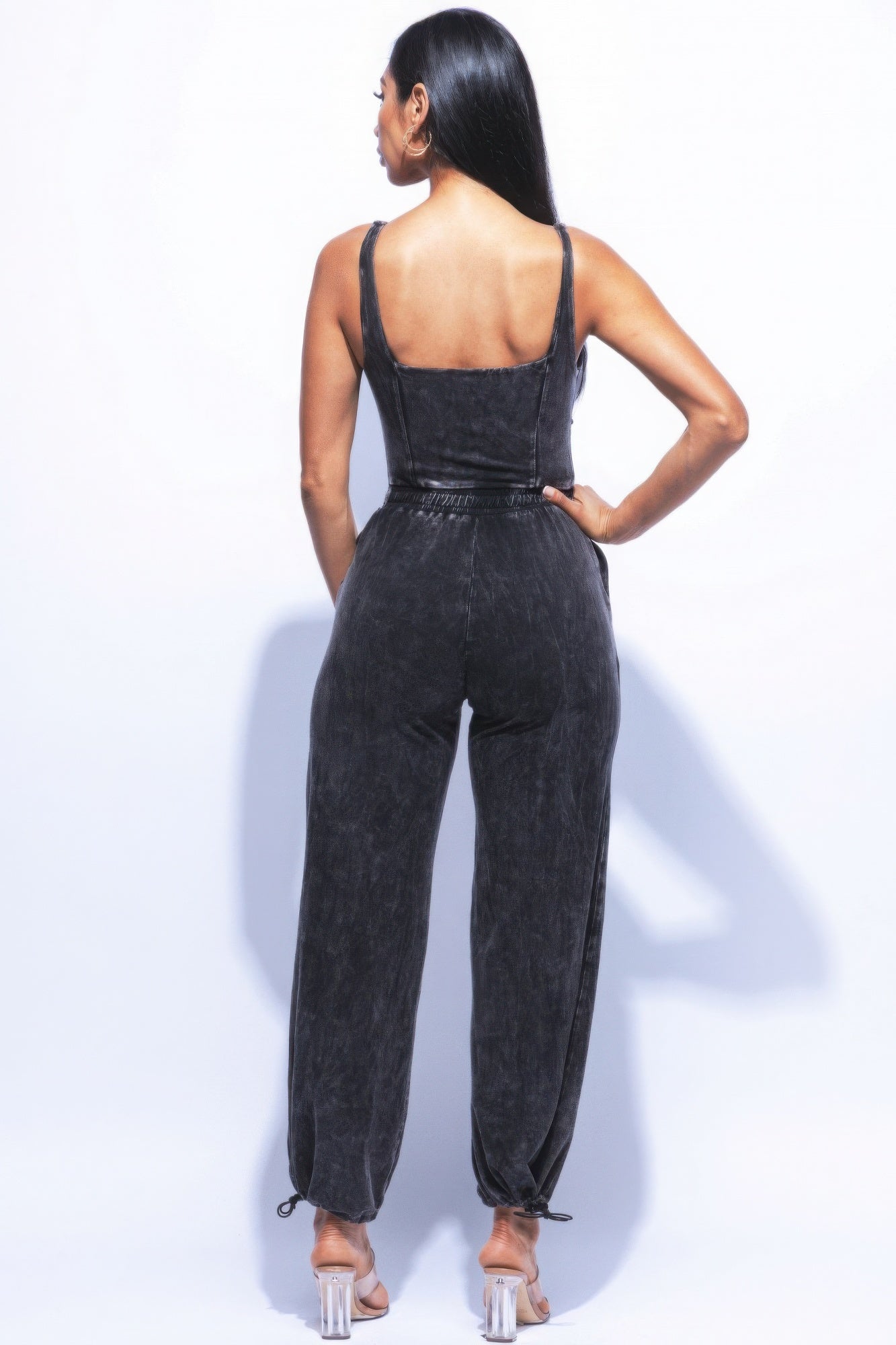 Willow Washed Denim Jumpsuit