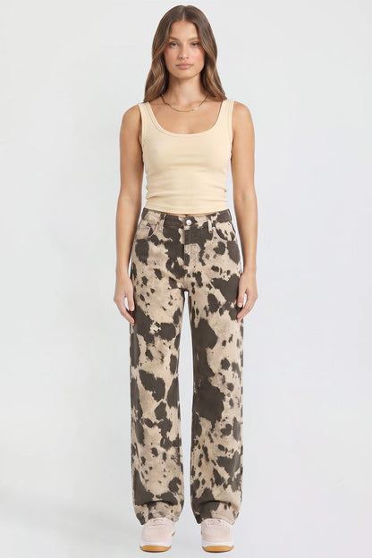 Alise Animal Printed Jeans