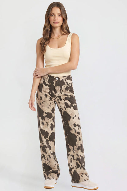 Alise Animal Printed Jeans
