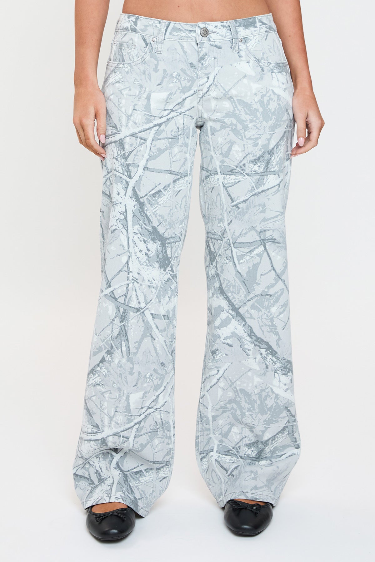 Coco Camo Printed Low Rise Jeans