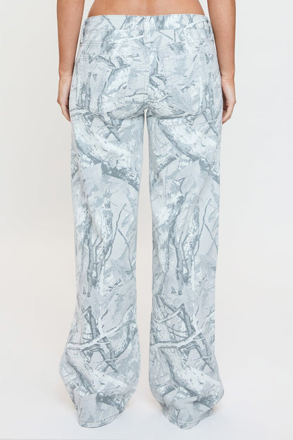 Coco Camo Printed Low Rise Jeans