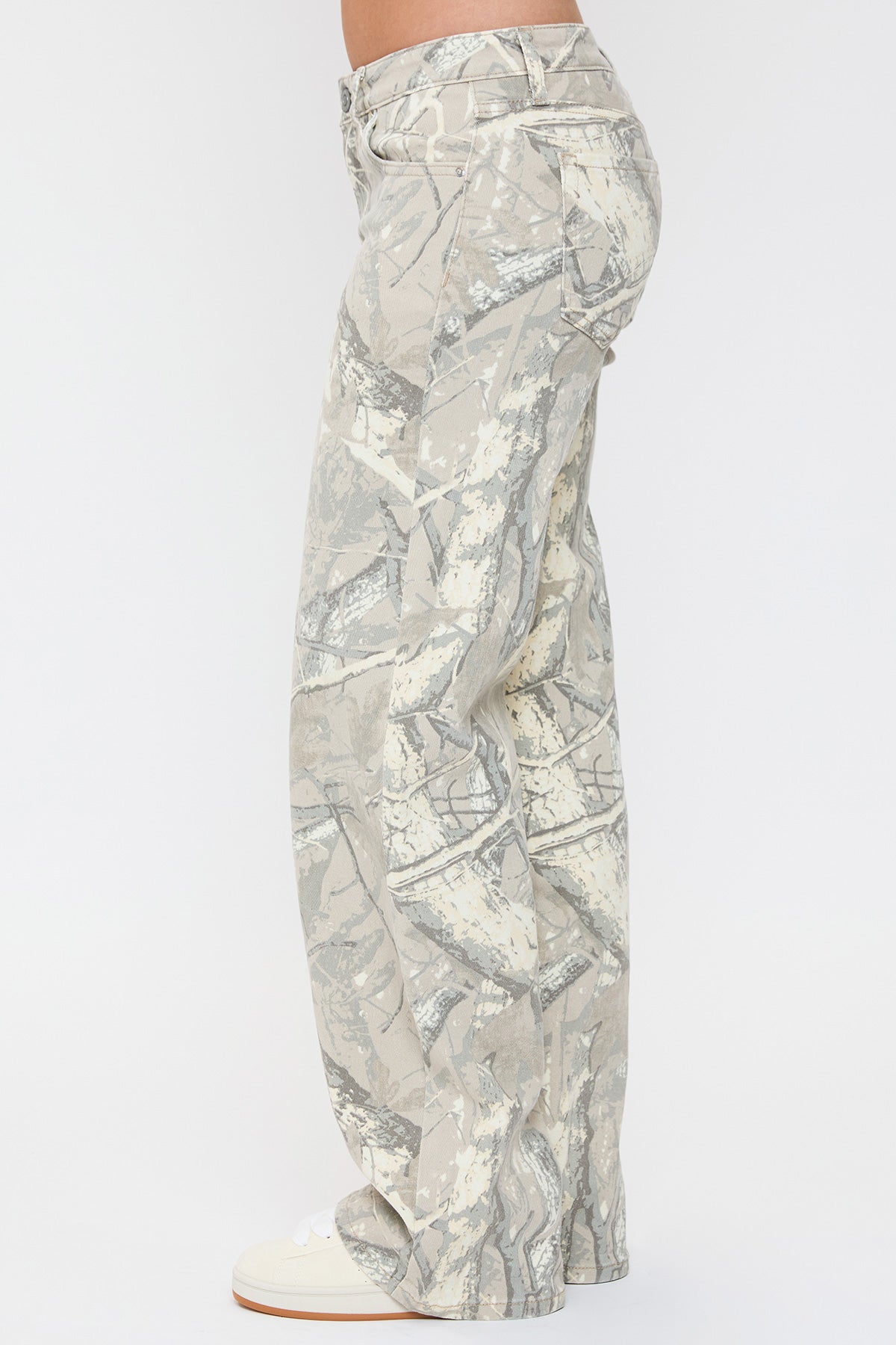 Penelope Printed Low Rise Wide Leg Jeans