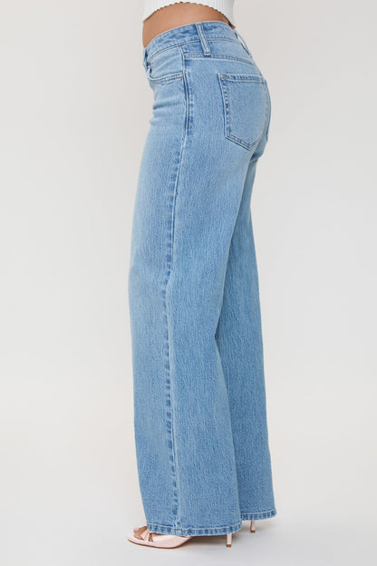 Asa Asymmetrical Wide Leg Jeans