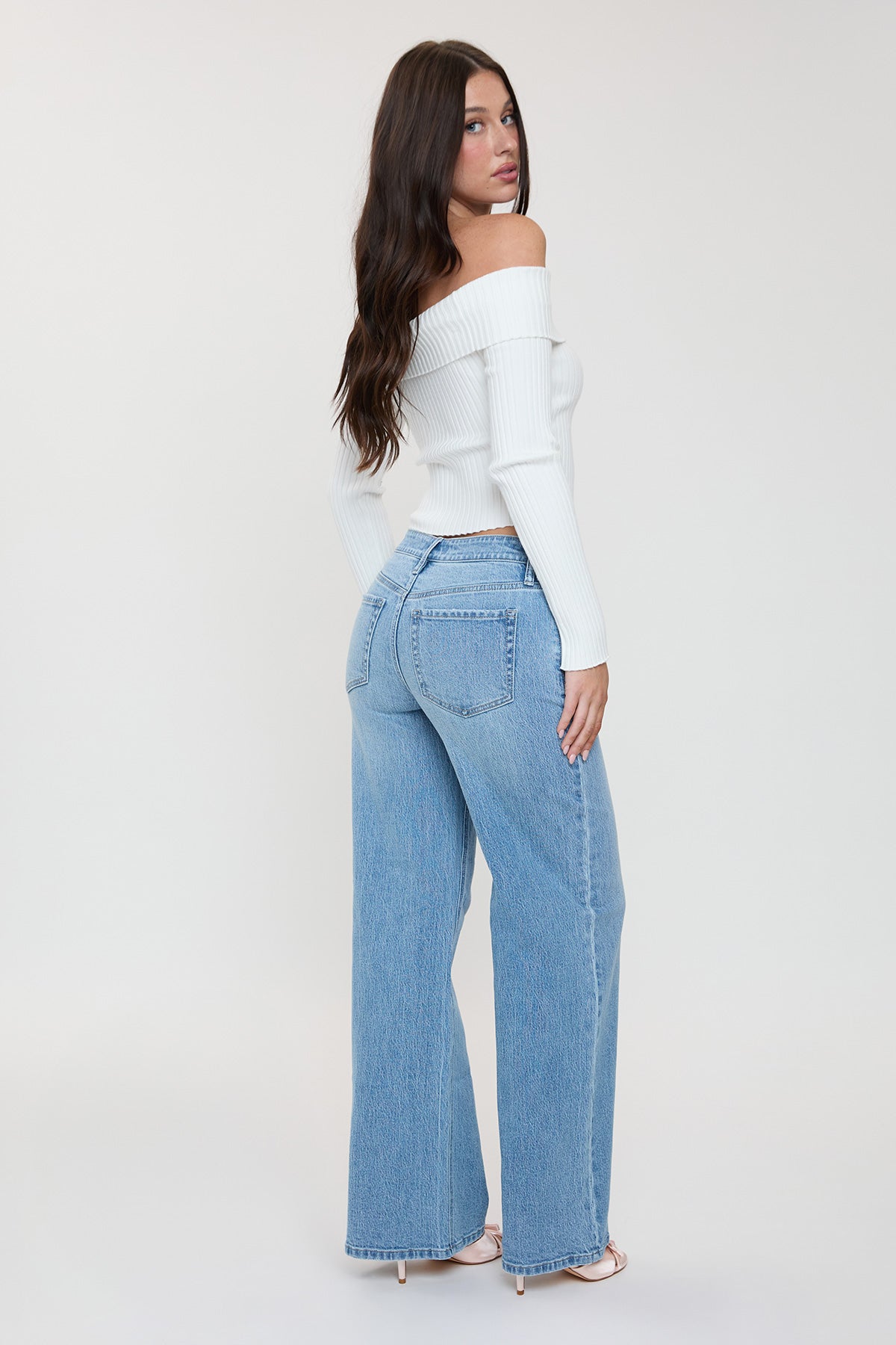 Asa Asymmetrical Wide Leg Jeans