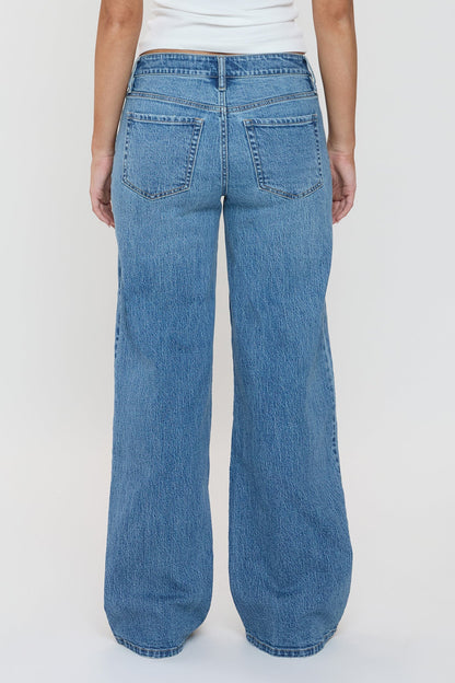 Asa Asymmetrical Wide Leg Jeans