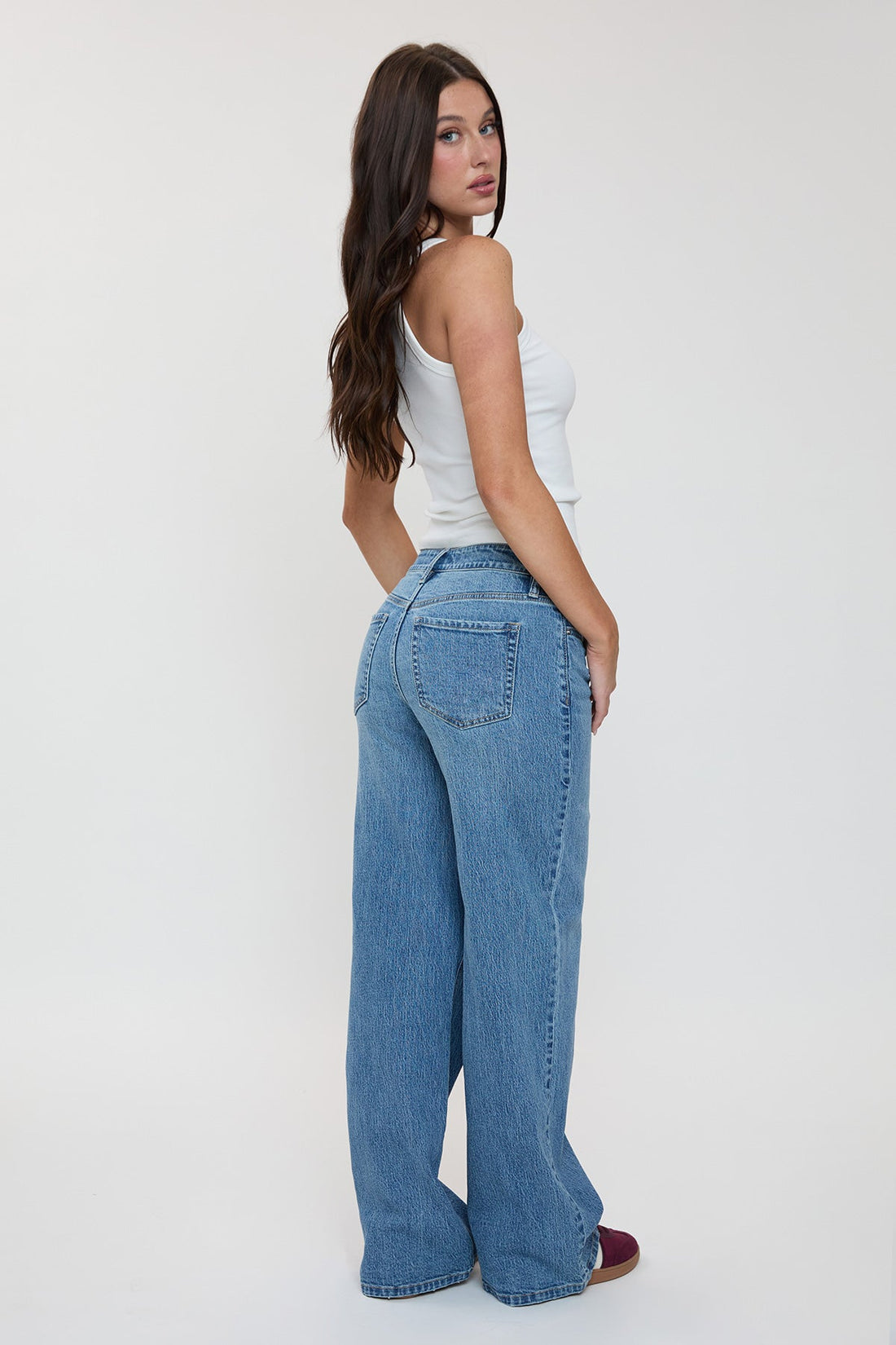 Asa Asymmetrical Wide Leg Jeans