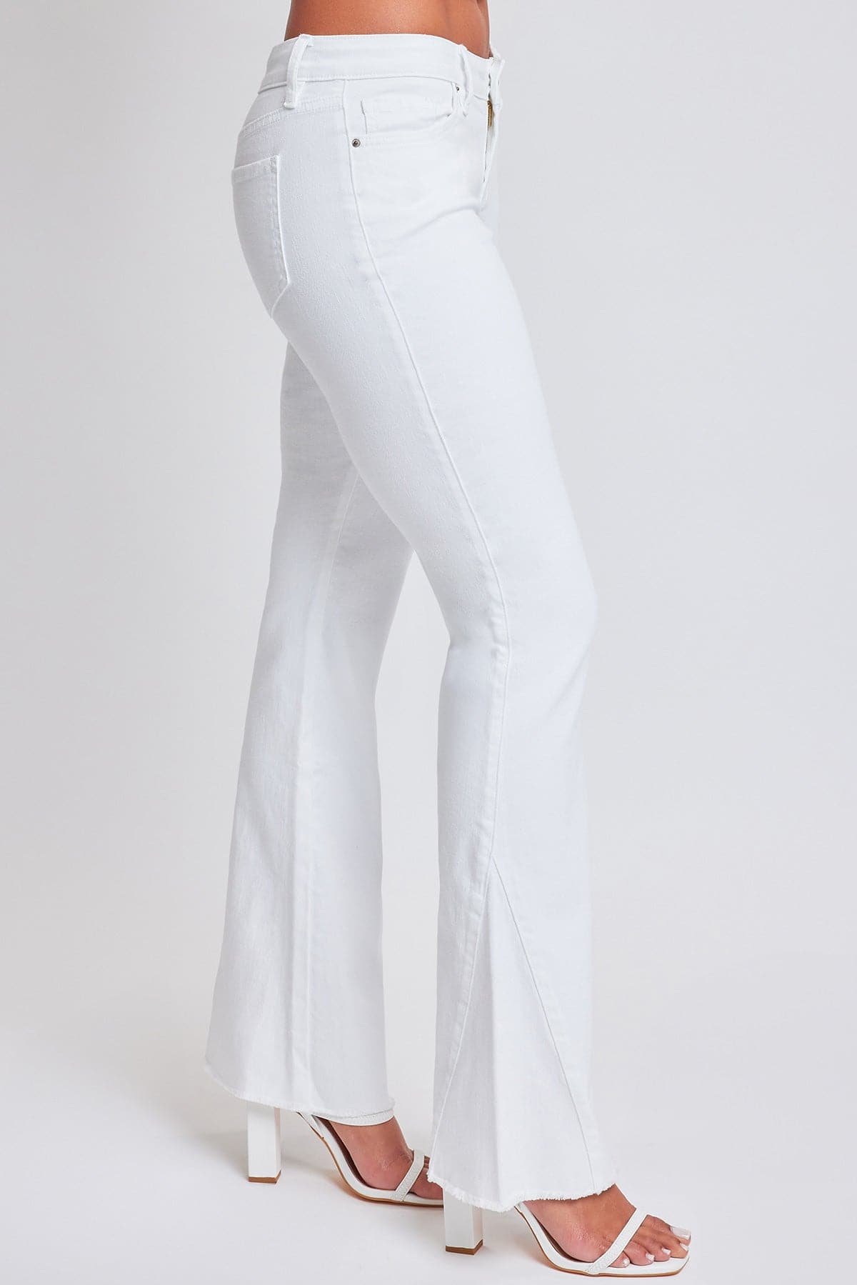 Leza Low Rise Fray Hem Flare Jeans