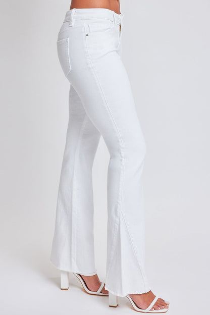 Leza Low Rise Fray Hem Flare Jeans
