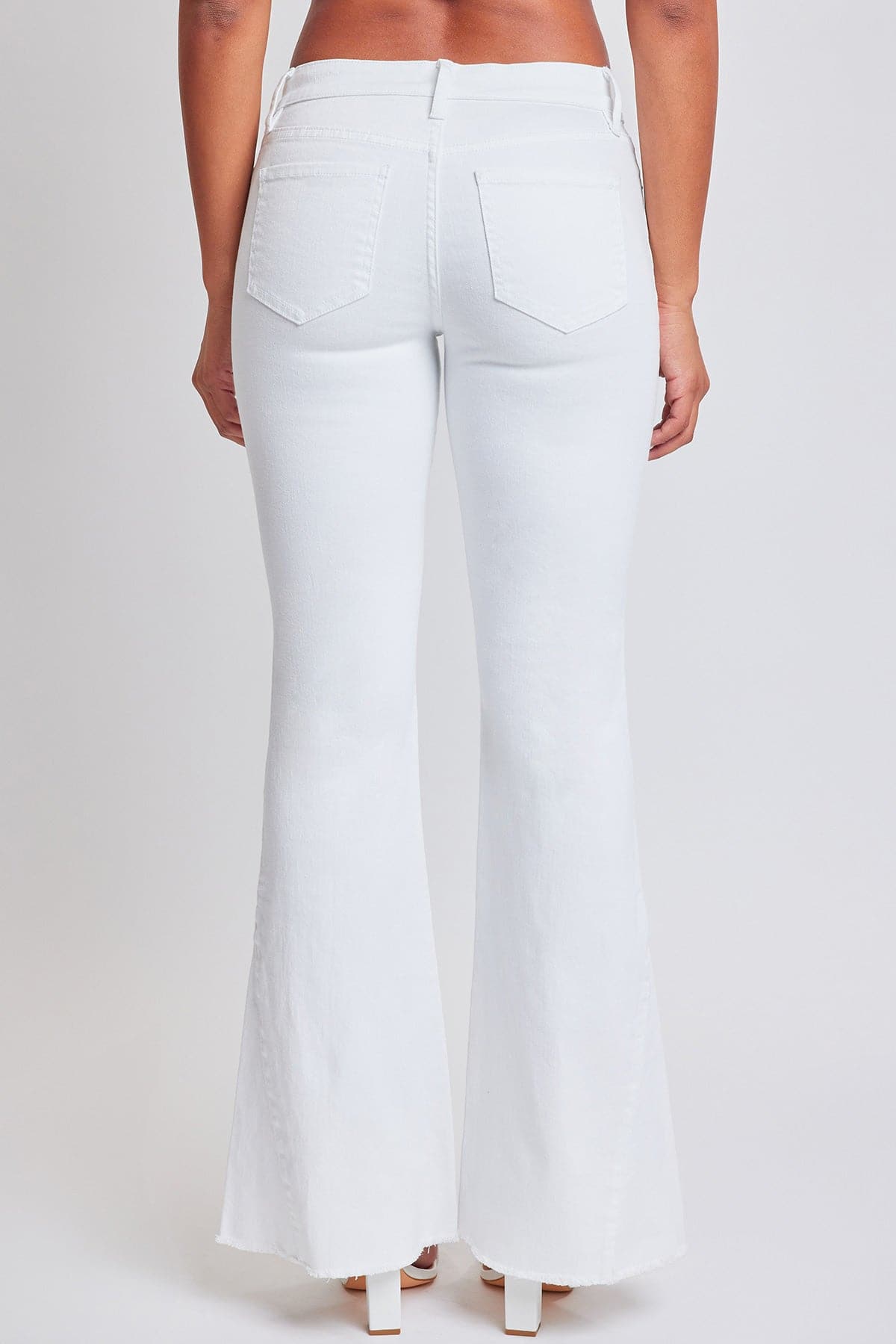 Leza Low Rise Fray Hem Flare Jeans