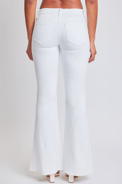 Leza Low Rise Fray Hem Flare Jeans