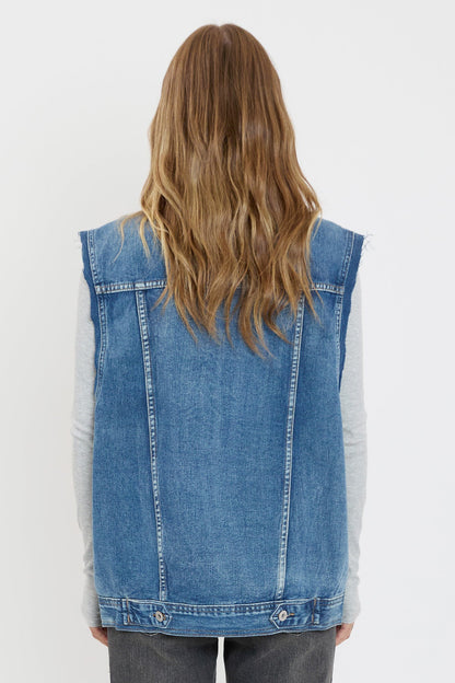 Ola Oversized Boyfriend Denim Vest