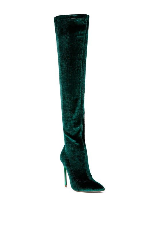 Val Velvet Stiletto Boots