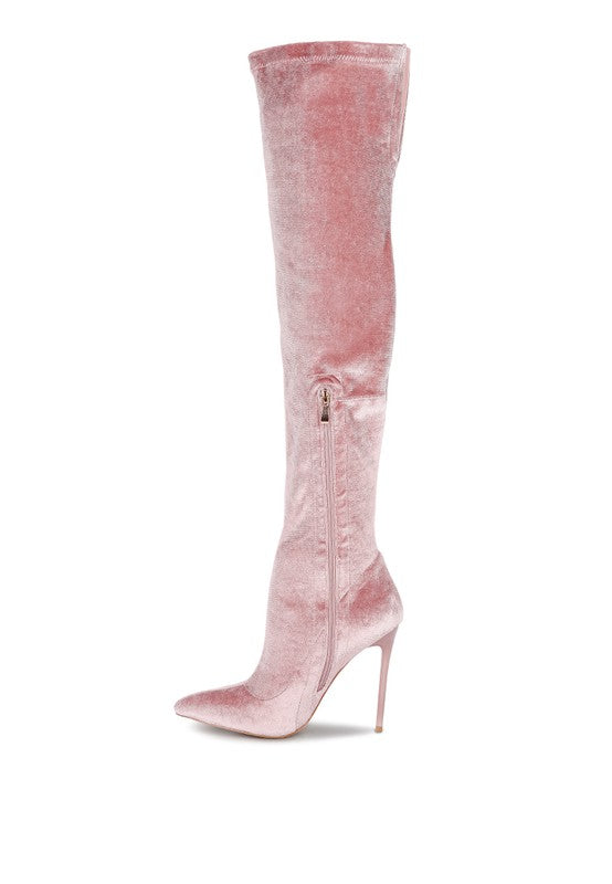 Val Velvet Stiletto Boots