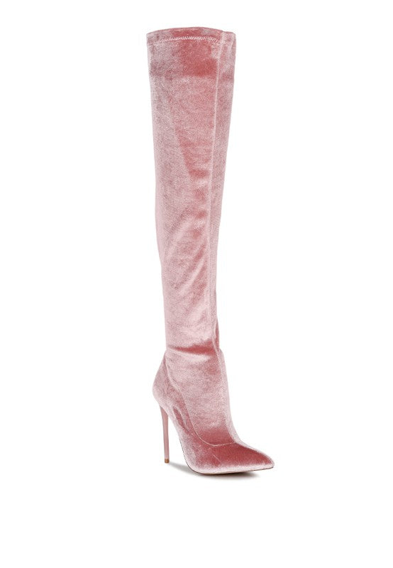 Val Velvet Stiletto Boots