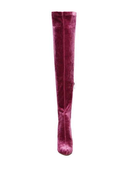 Val Velvet Stiletto Boots