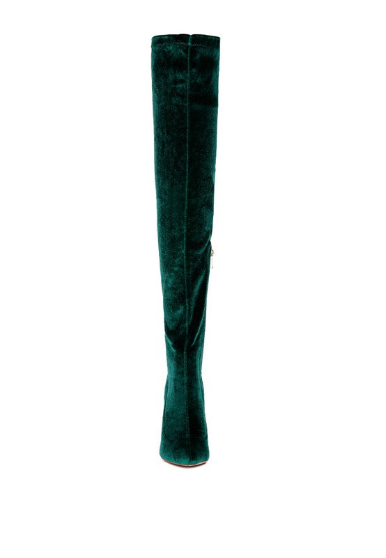 Val Velvet Stiletto Boots