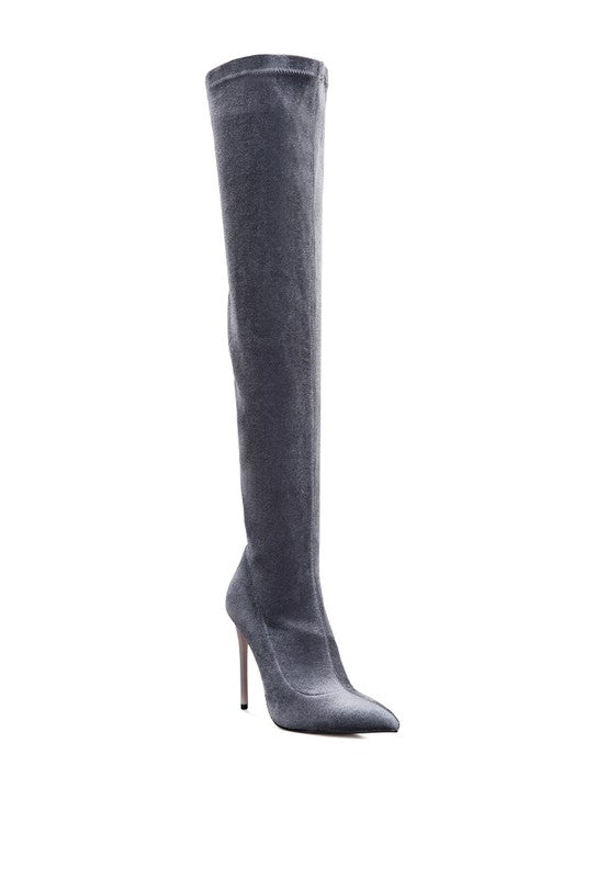 Val Velvet Stiletto Boots