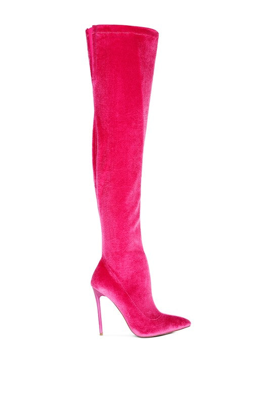 Val Velvet Stiletto Boots