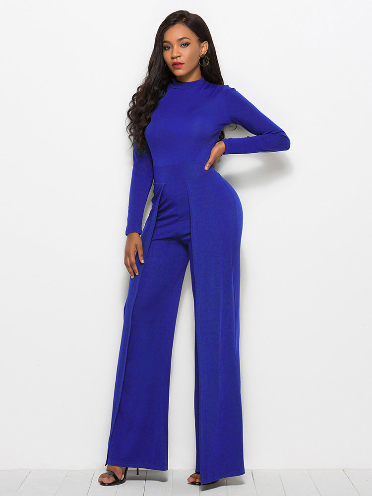 Double Pleated Wide Leg Jumpsuit