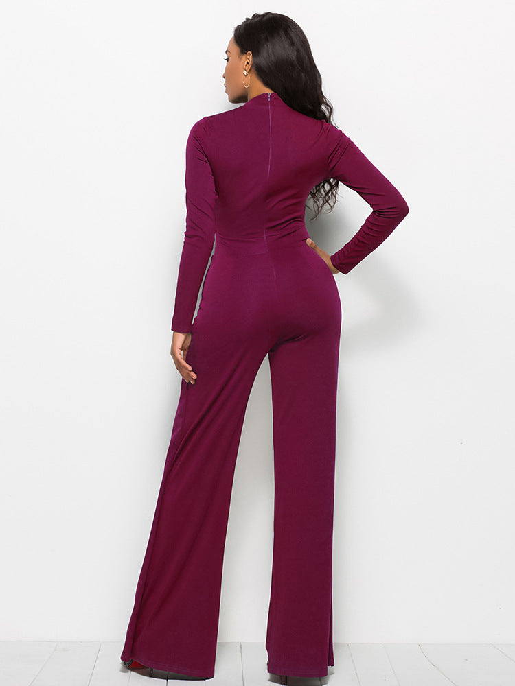 Double Pleated Wide Leg Jumpsuit