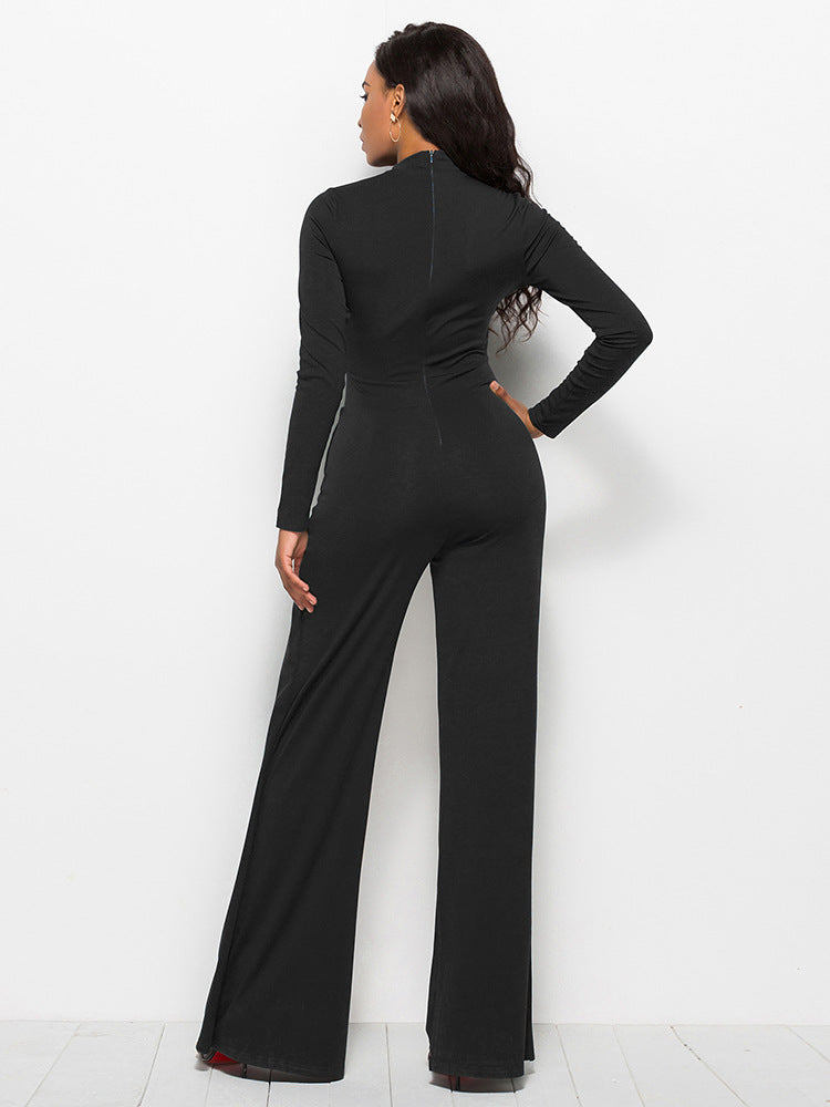 Double Pleated Wide Leg Jumpsuit