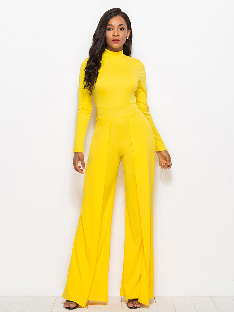 Double Pleated Wide Leg Jumpsuit