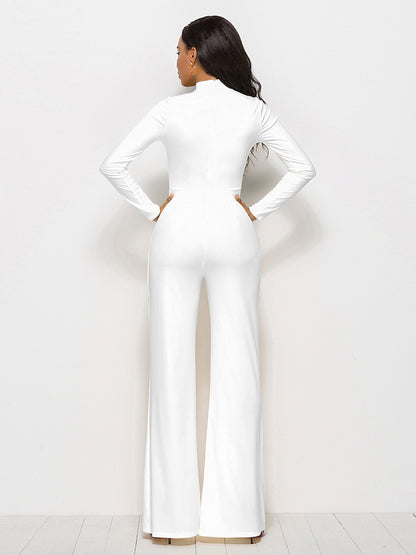 Double Pleated Wide Leg Jumpsuit