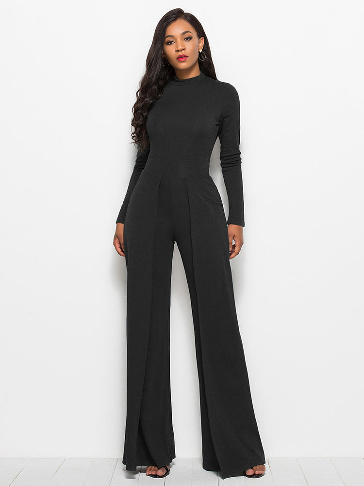 Double Pleated Wide Leg Jumpsuit