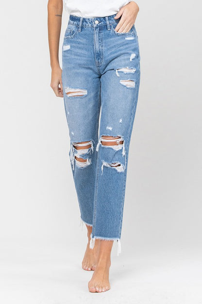 Distressed Mom Jeans