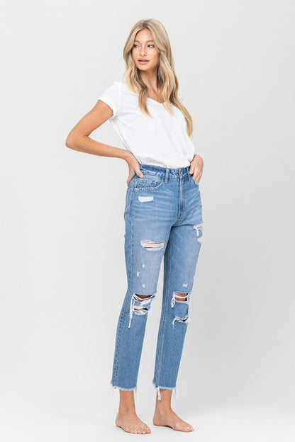 Distressed Mom Jeans