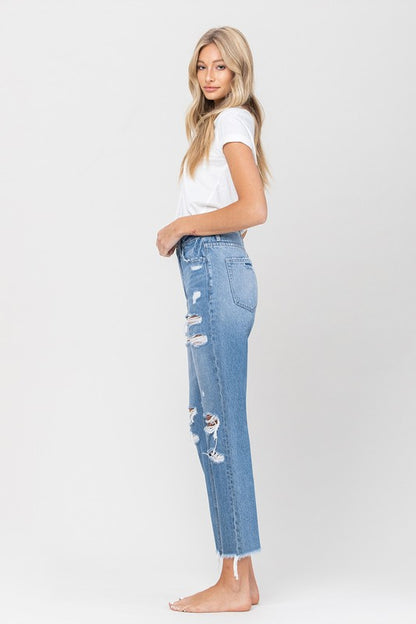 Distressed Mom Jeans