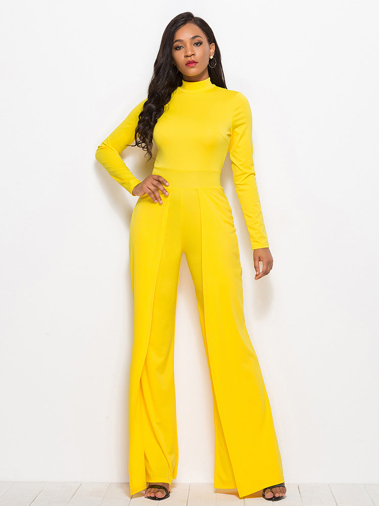 Double Pleated Wide Leg Jumpsuit