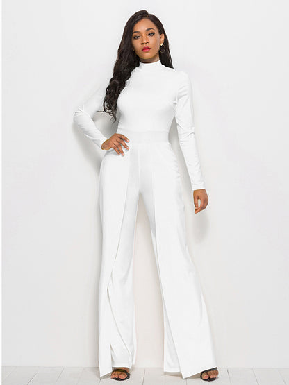 Double Pleated Wide Leg Jumpsuit