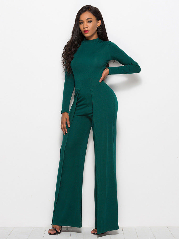 Double Pleated Wide Leg Jumpsuit