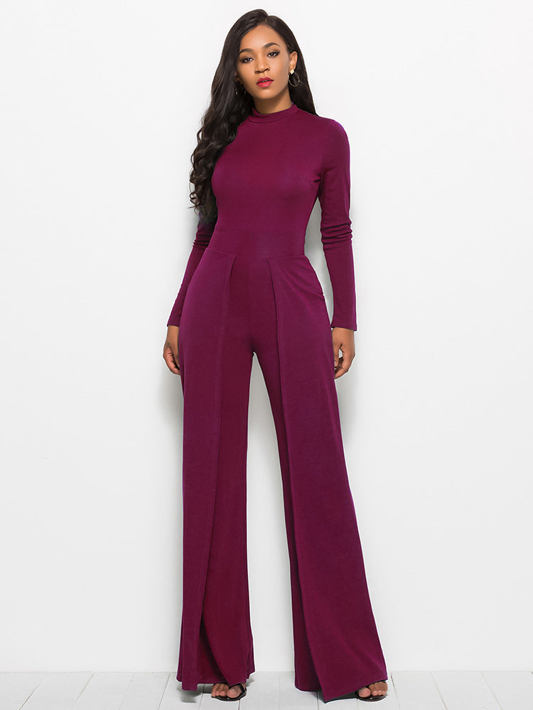 Double Pleated Wide Leg Jumpsuit