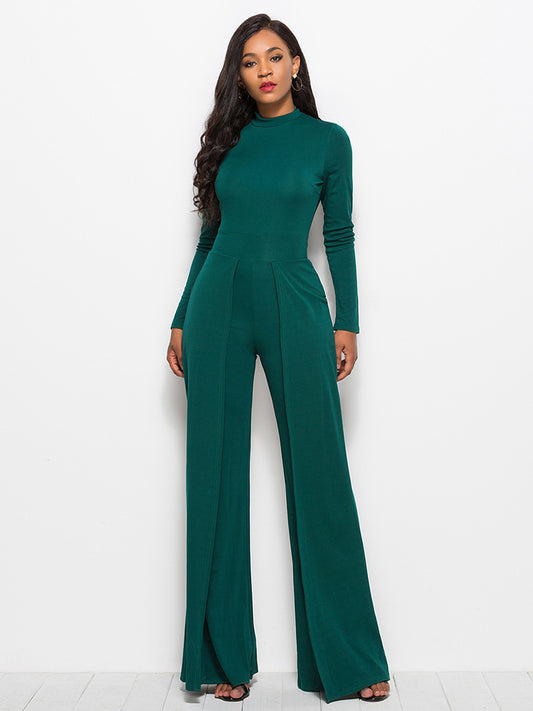 Double Pleated Wide Leg Jumpsuit