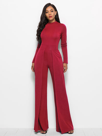 Double Pleated Wide Leg Jumpsuit