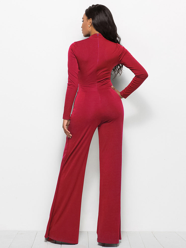 Double Pleated Wide Leg Jumpsuit