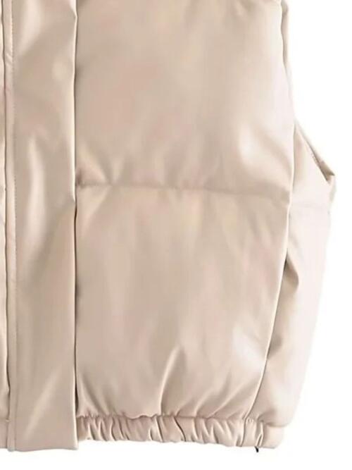 Finley Faux Leather Zip Up Vest