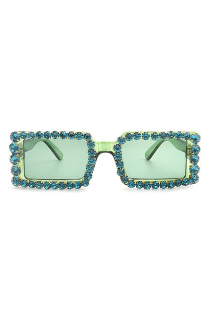 Rectangle Diamond Rhinestone Sunglasses