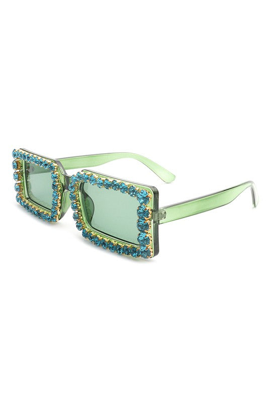 Rectangle Diamond Rhinestone Sunglasses