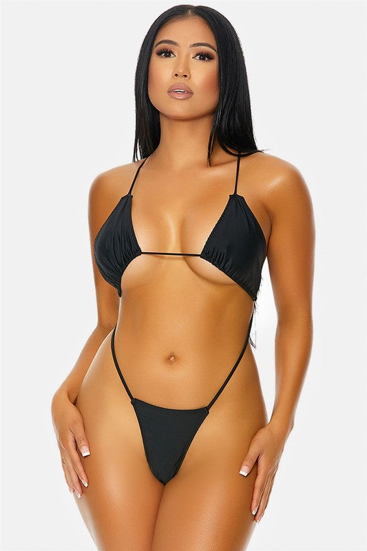 Crisscross Triangle One-Piece Swimsuit