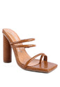 Cylindrical High Block Heeled Sandals