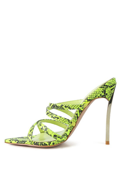 Neon Animal Print Sandals